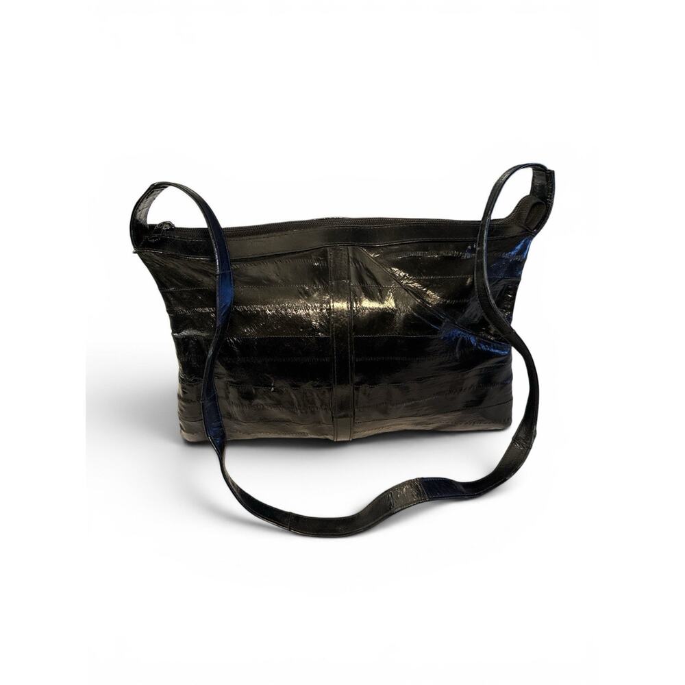 Vtg Lee Sands Shoulder Bag Genuine EEL Skin Leather Exotic Retro